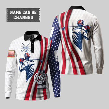 Make Golf Great Again Long Sleeve Polo