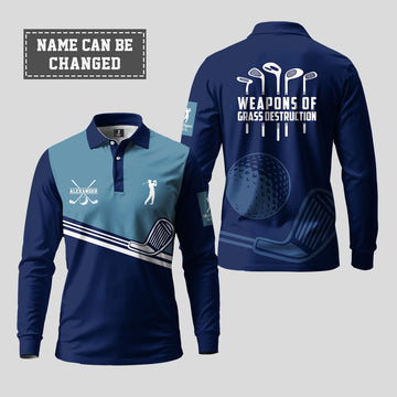 Weapons Of Grass Destruction Long Sleeve Polo