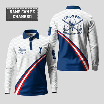 I’m On Par with Greatness Long Sleeve Polo