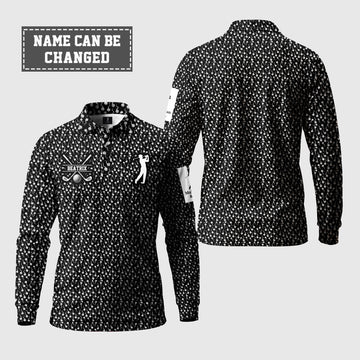 Funny Golf Long Sleeve Polo