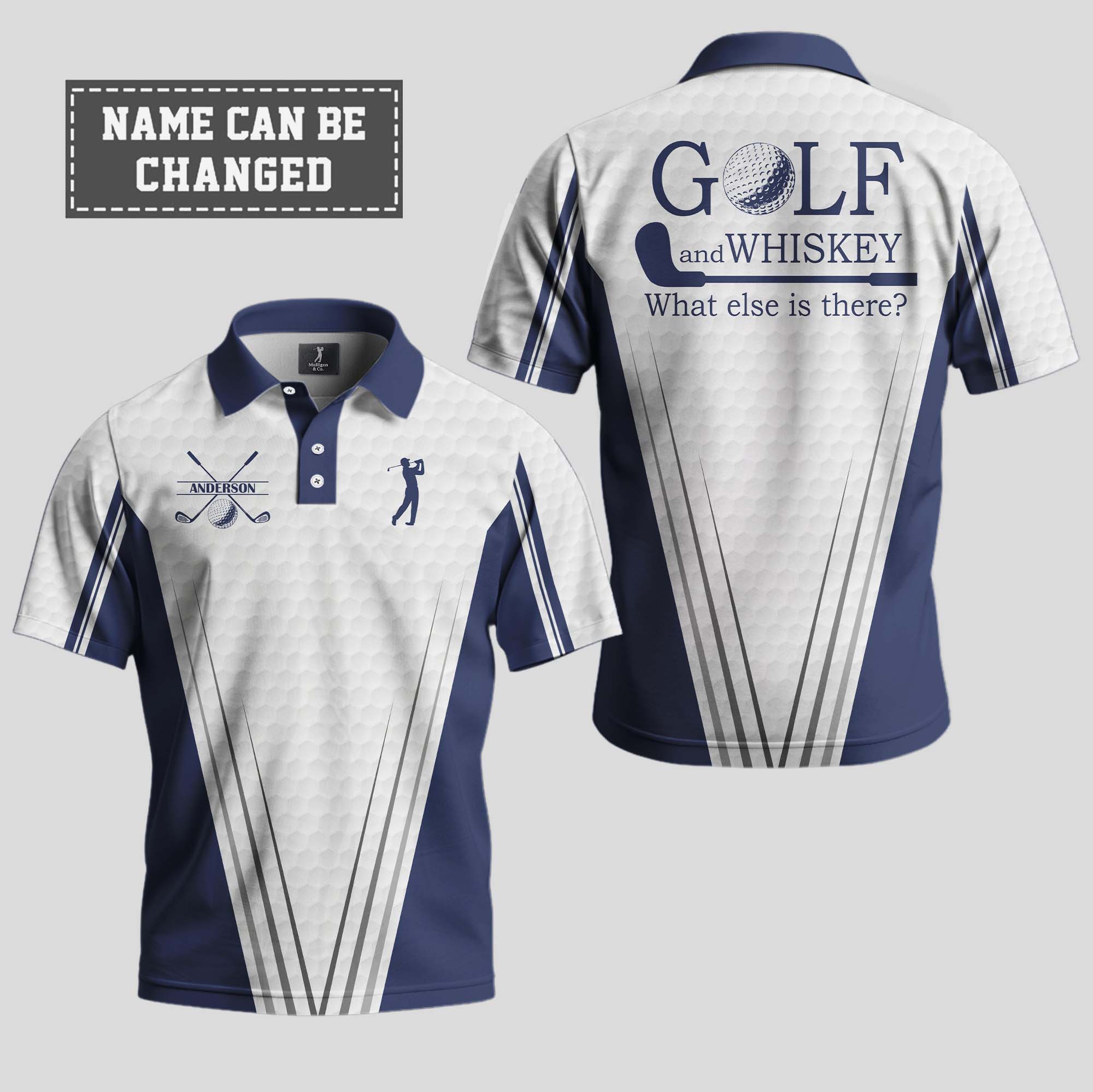 Golf And Whiskey What Else Is There Polo Shirt 2
