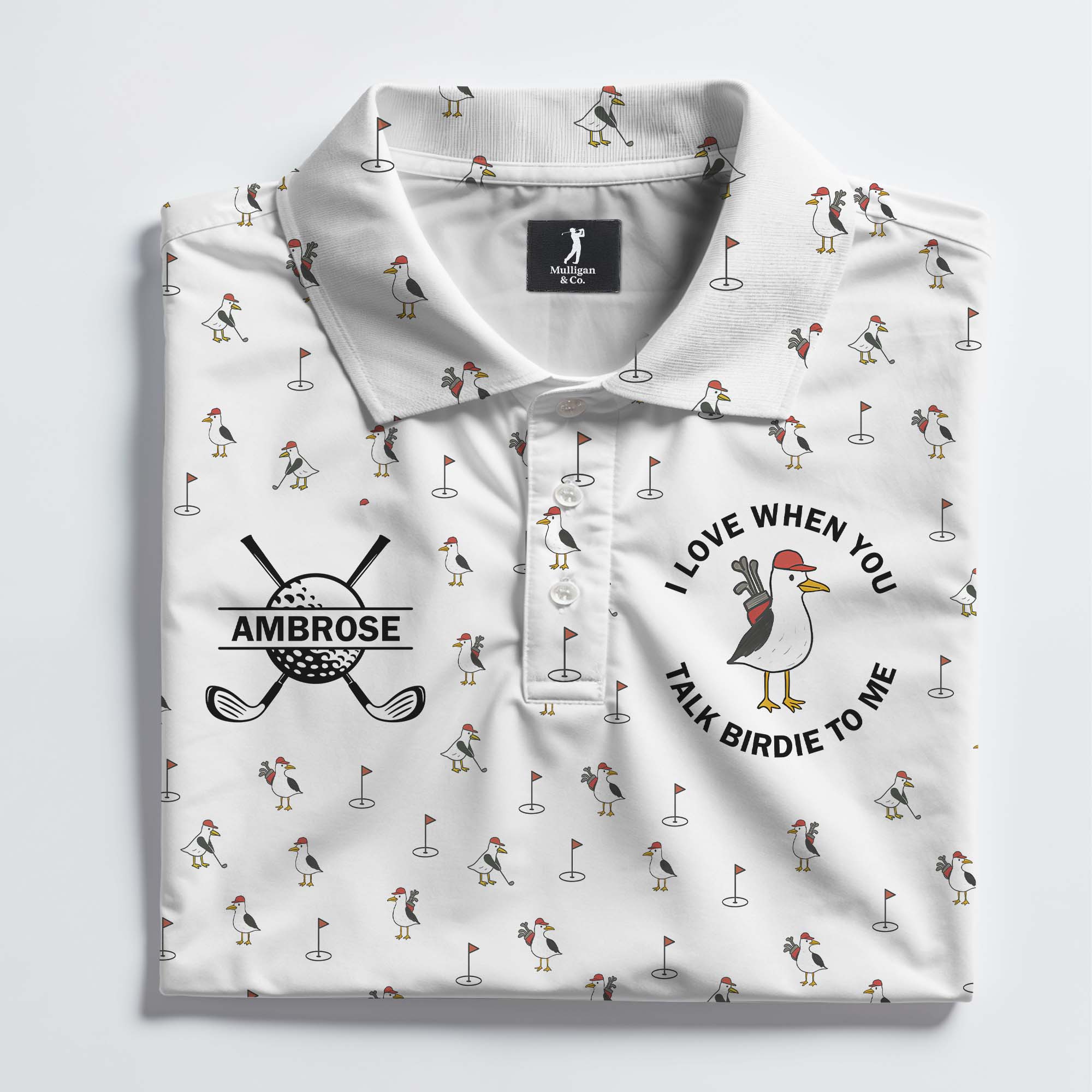 I Love When You Talk Birdie To Me Polo Shirt