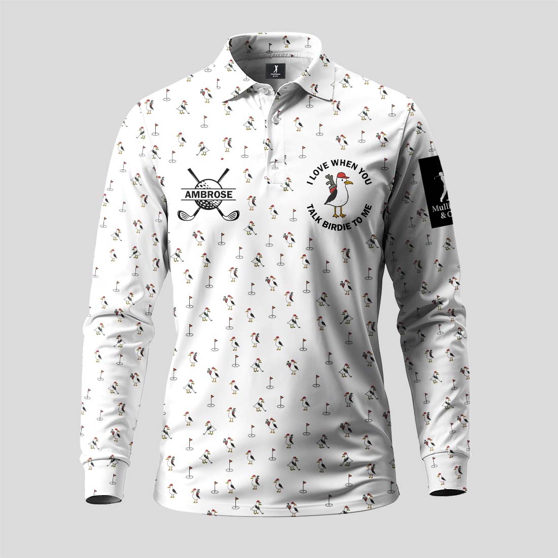 I Love When You Talk Birdie To Me Long Sleeve Polo