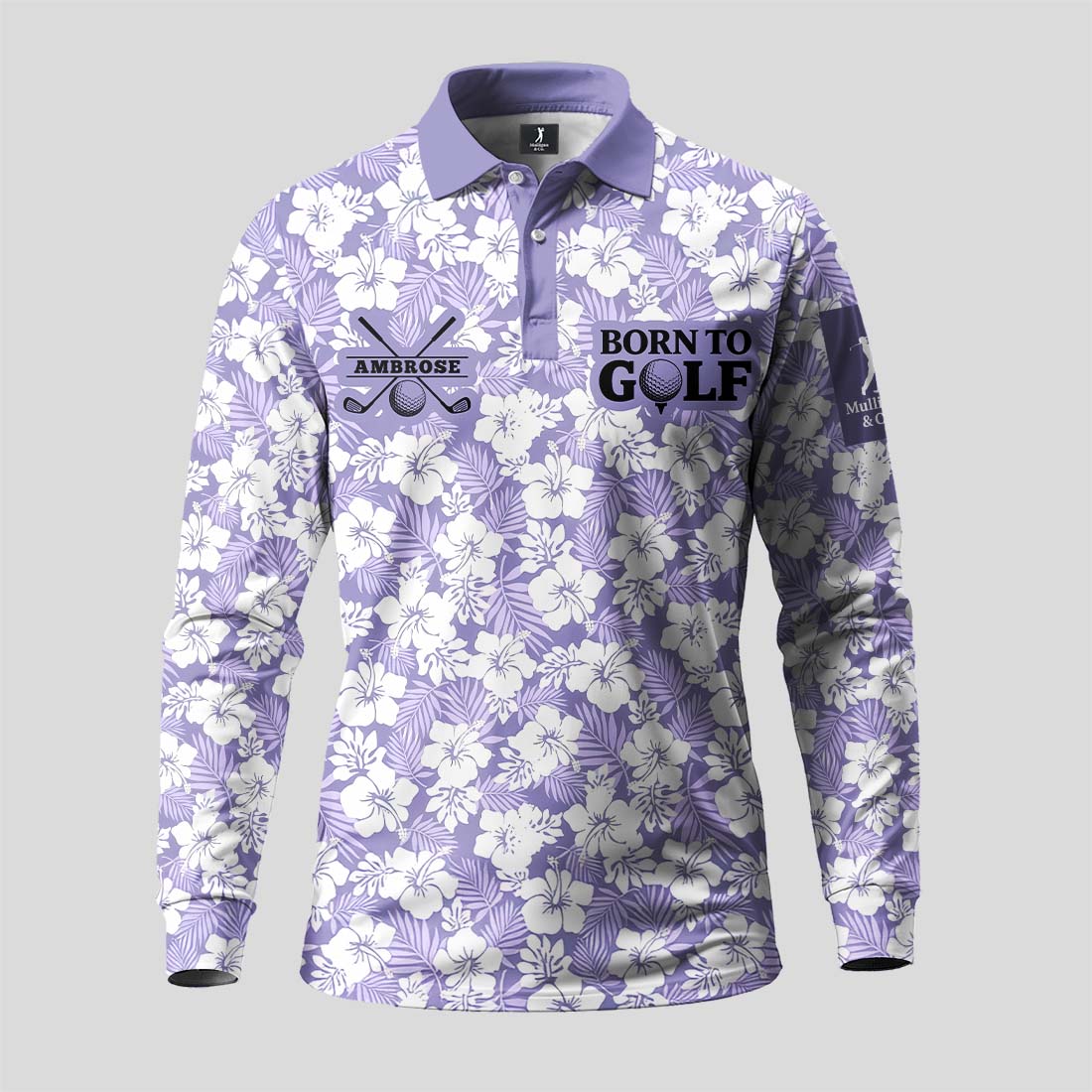 Born To Golf Long Sleeve Polo