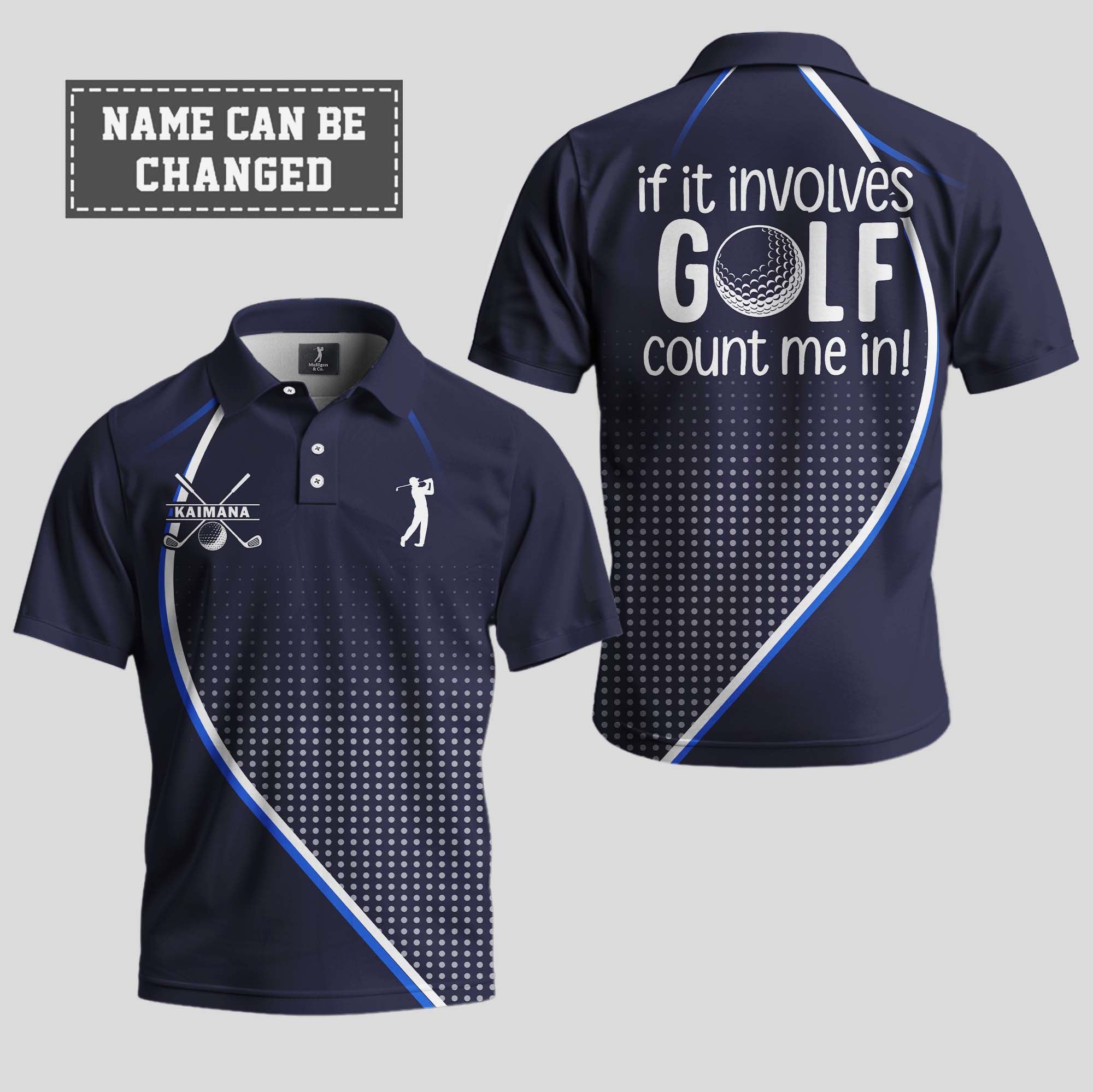 If It Involves Golf, Count Me In Polo Shirt 2