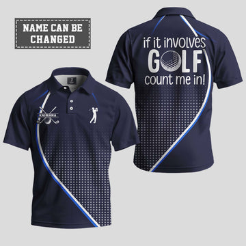 If It Involves Golf, Count Me In Polo Shirt 2