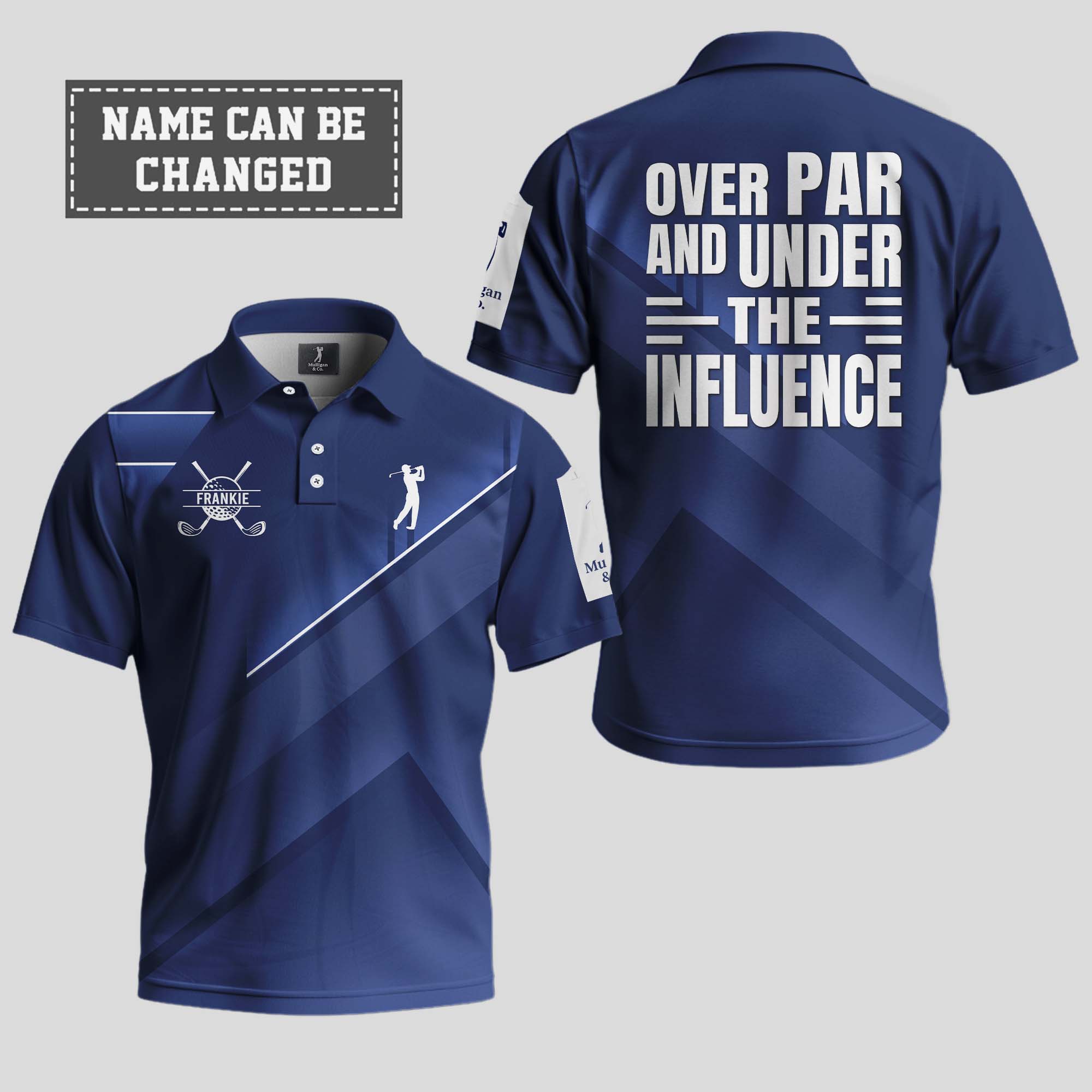 Over Par and Under the Influence Golf Polo Shirt