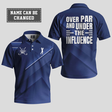 Over Par and Under the Influence Golf Polo Shirt 2