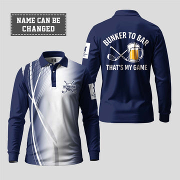 Bunker to Bar That’s My Game Long Sleeve Polo