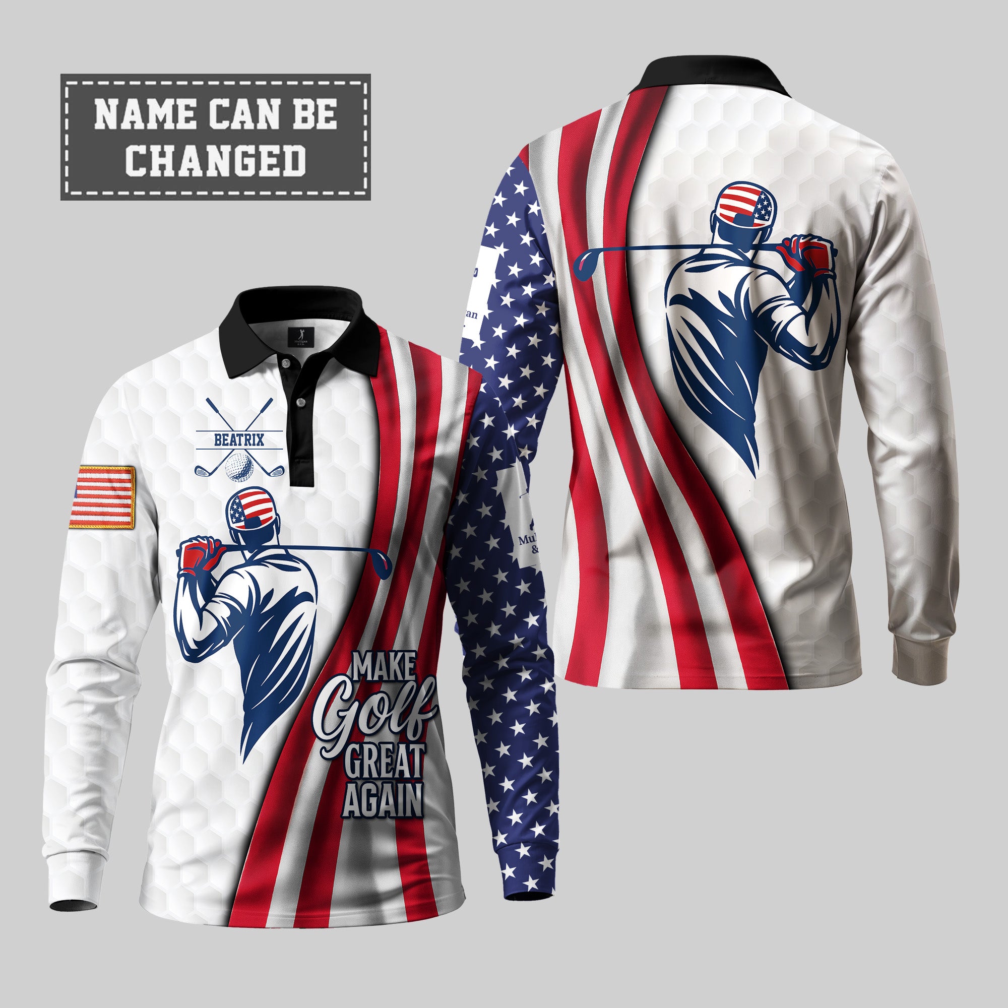 Make Golf Great Again Long Sleeve Polo