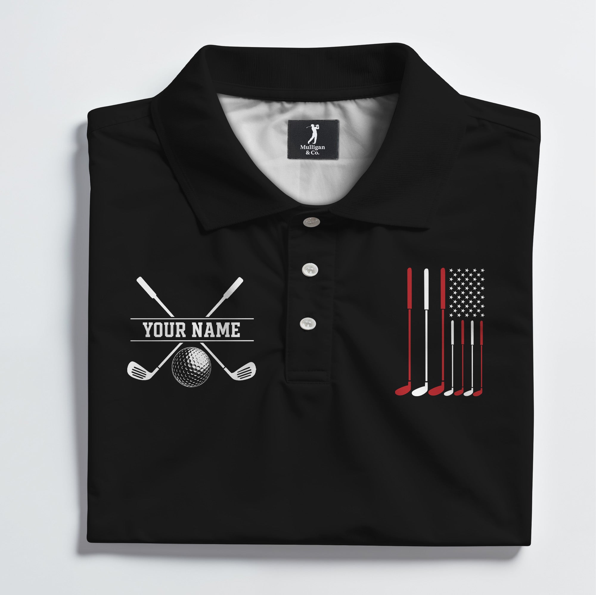 American Flag Polo Shirt