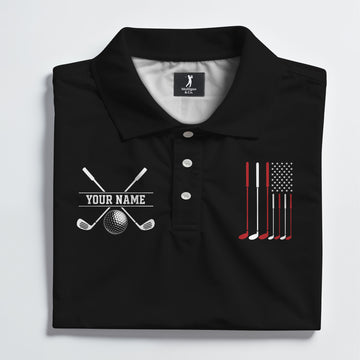 American Flag Polo Shirt