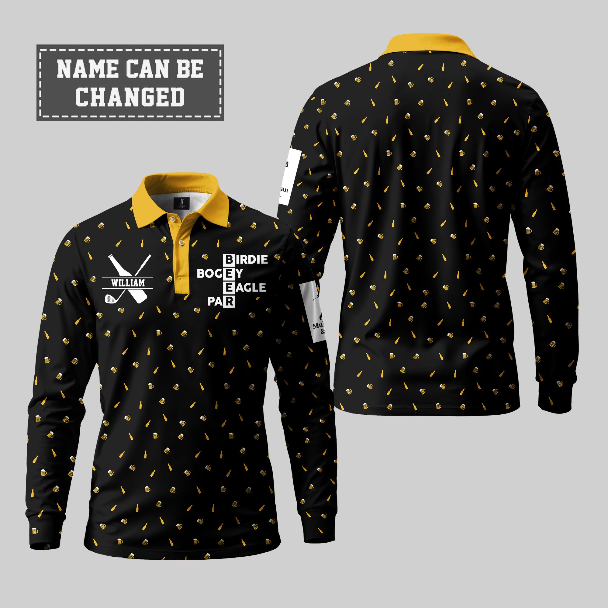 B.E.E.R Long Sleeve Polo