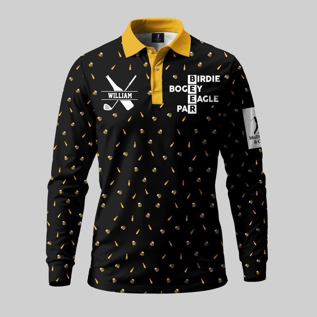 B.E.E.R Long Sleeve Polo