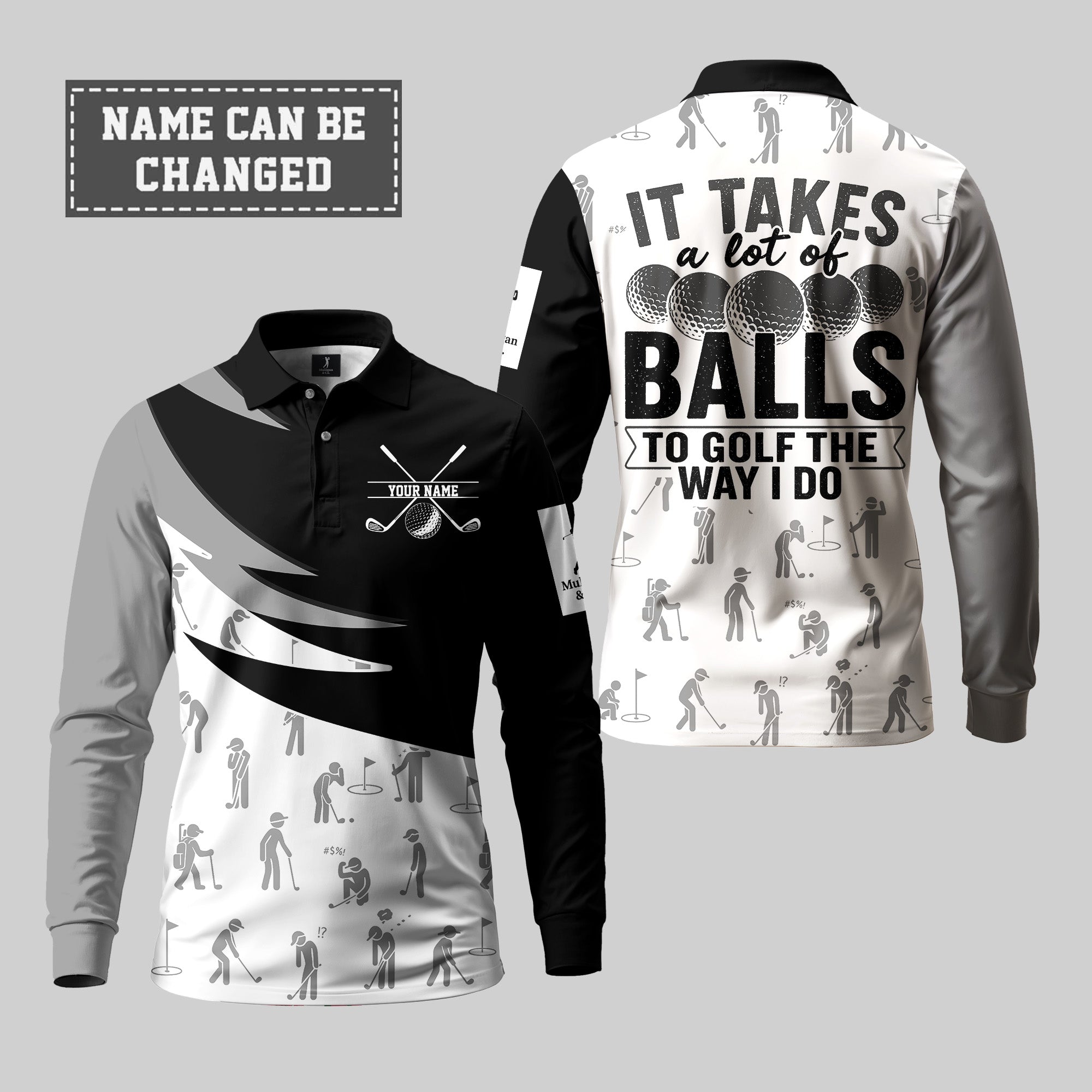 I Takes A Lot Of Balls Long Sleeve Polo