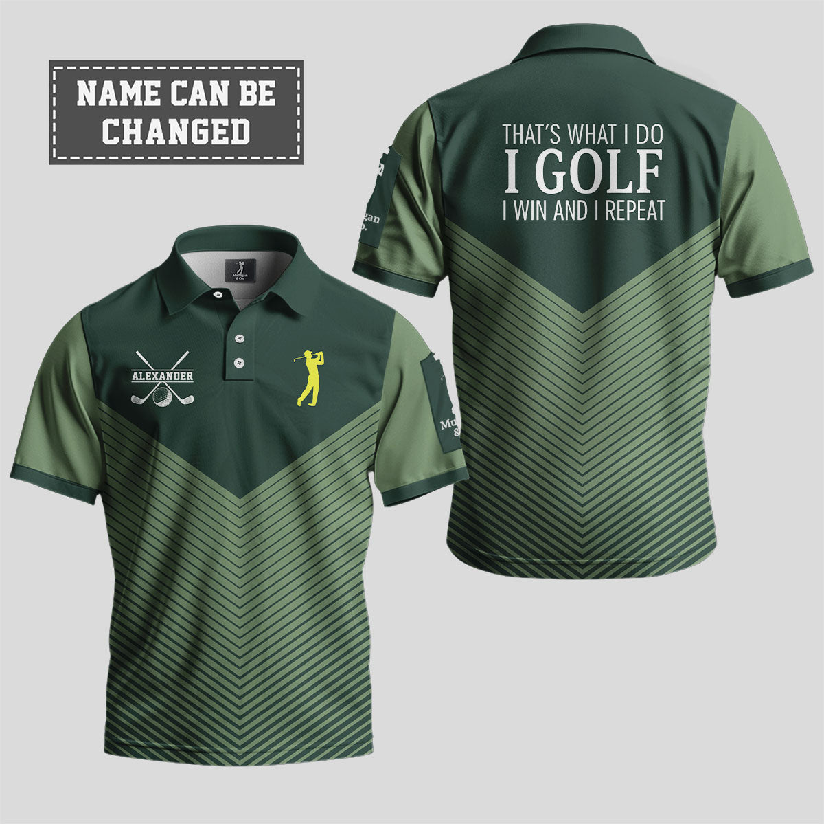 That's What I Do I Golf I Win I Repeat Polo Shirt