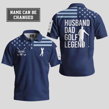 Husband Dad Golf Legend Polo Shirt