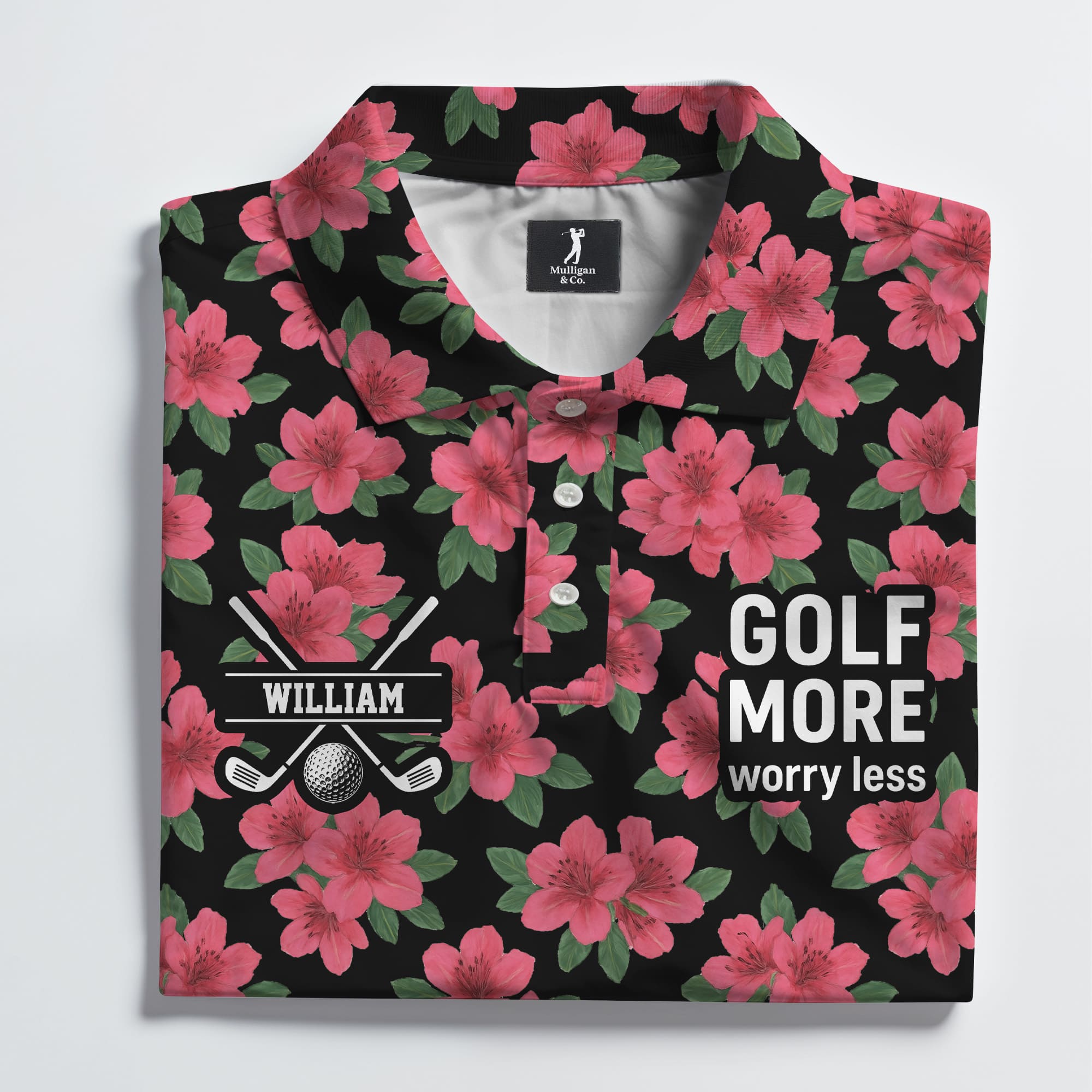 Golf More Worry Less Polo Shirt