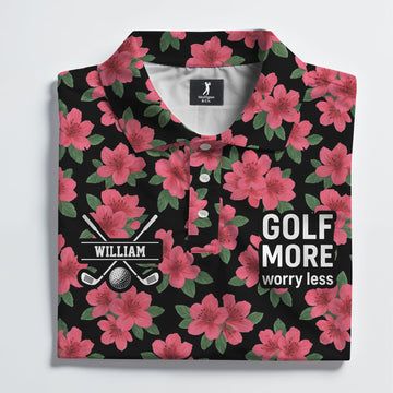 Golf More Worry Less Polo Shirt