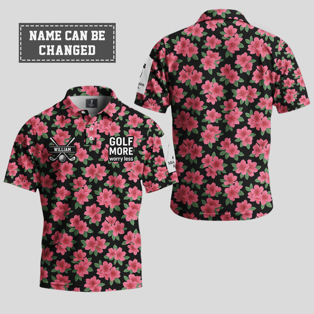 Golf More Worry Less Polo Shirt