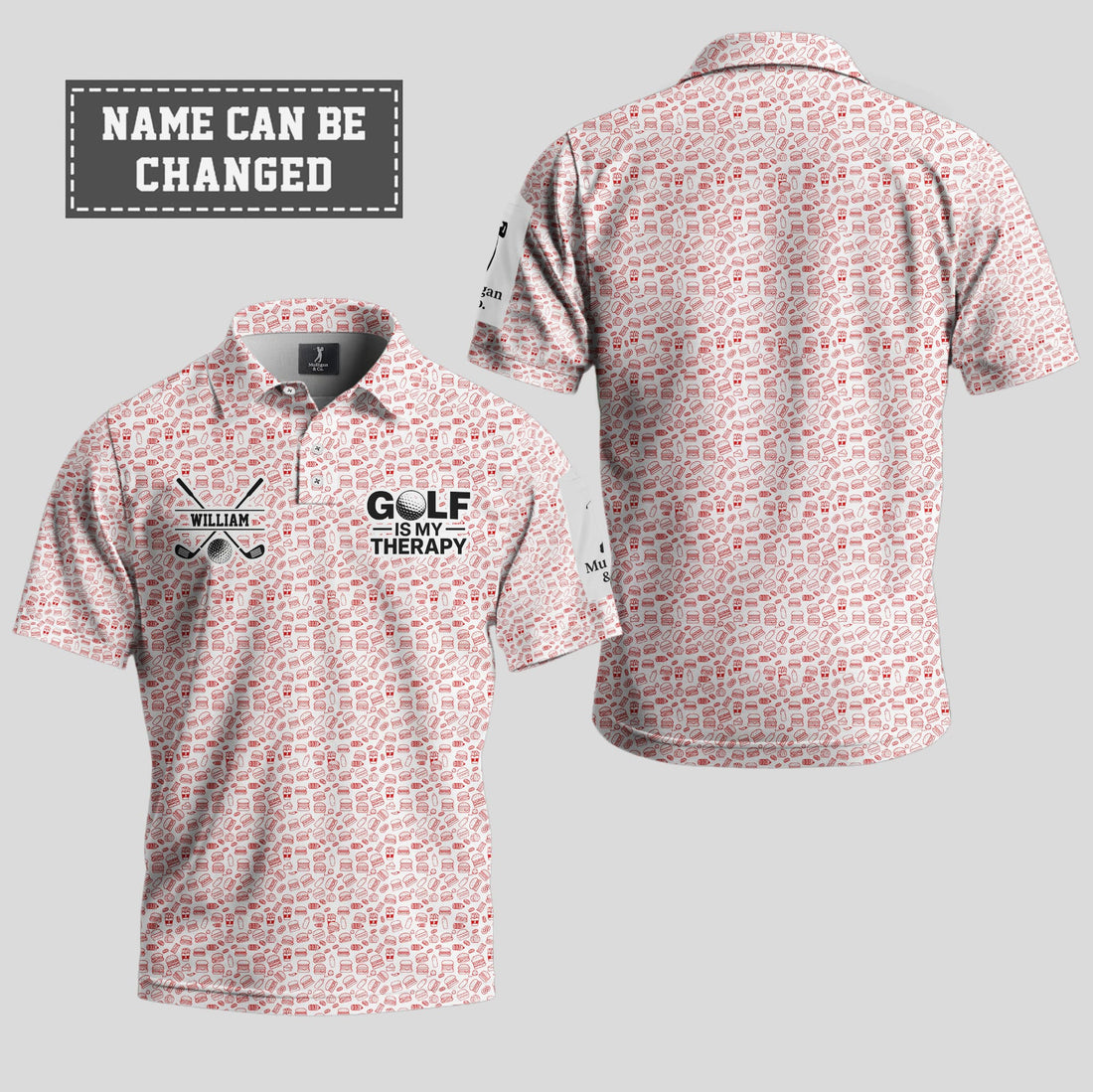 Golf Is My Therapy Polo Shirt
