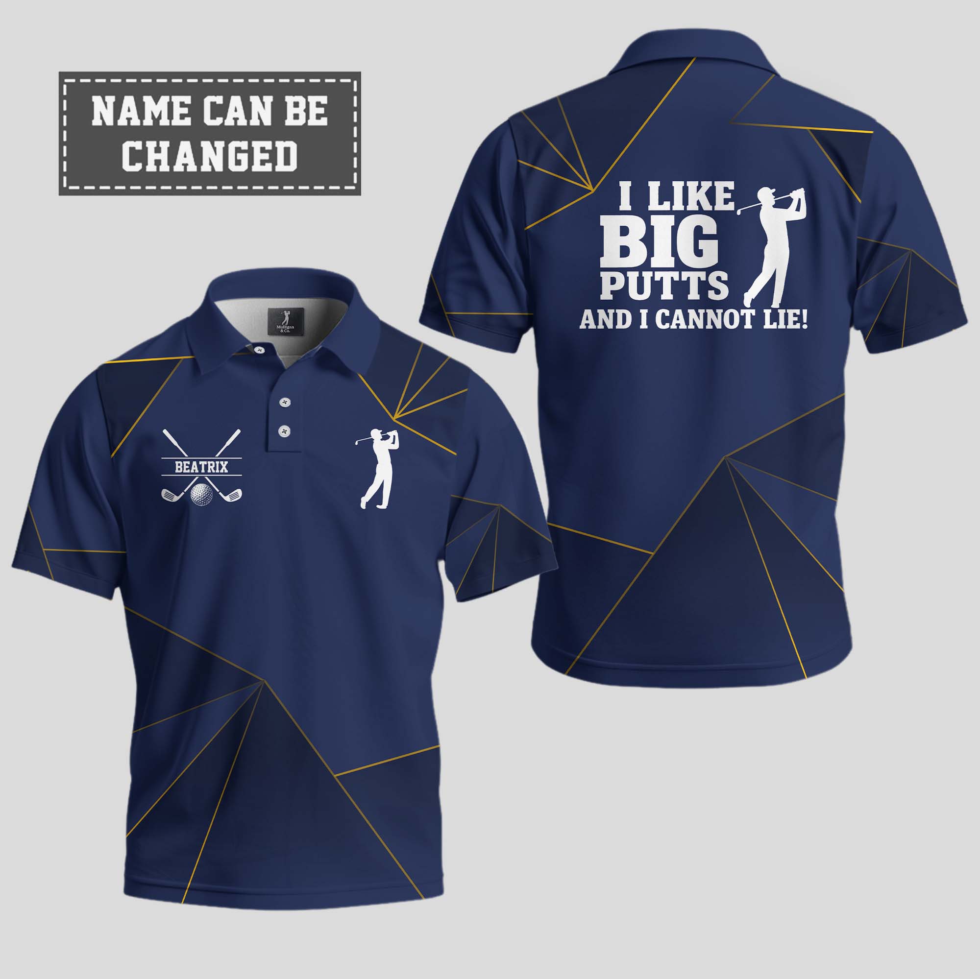 I Like Big Putts And I Cannot Lie Polo Shirt 2