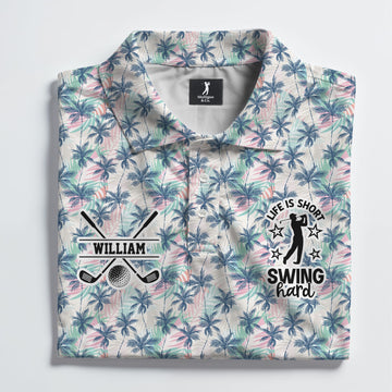 Life Is Short, Swing Hard Polo Shirt