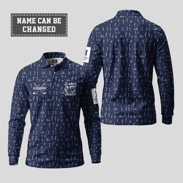 Who Your Caddie Long Sleeve Polo