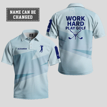 Work Hard Play Golf Polo Shirt