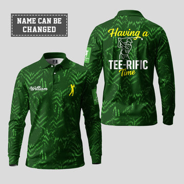Having A TEE-RIFIC Time Long Sleeve Polo