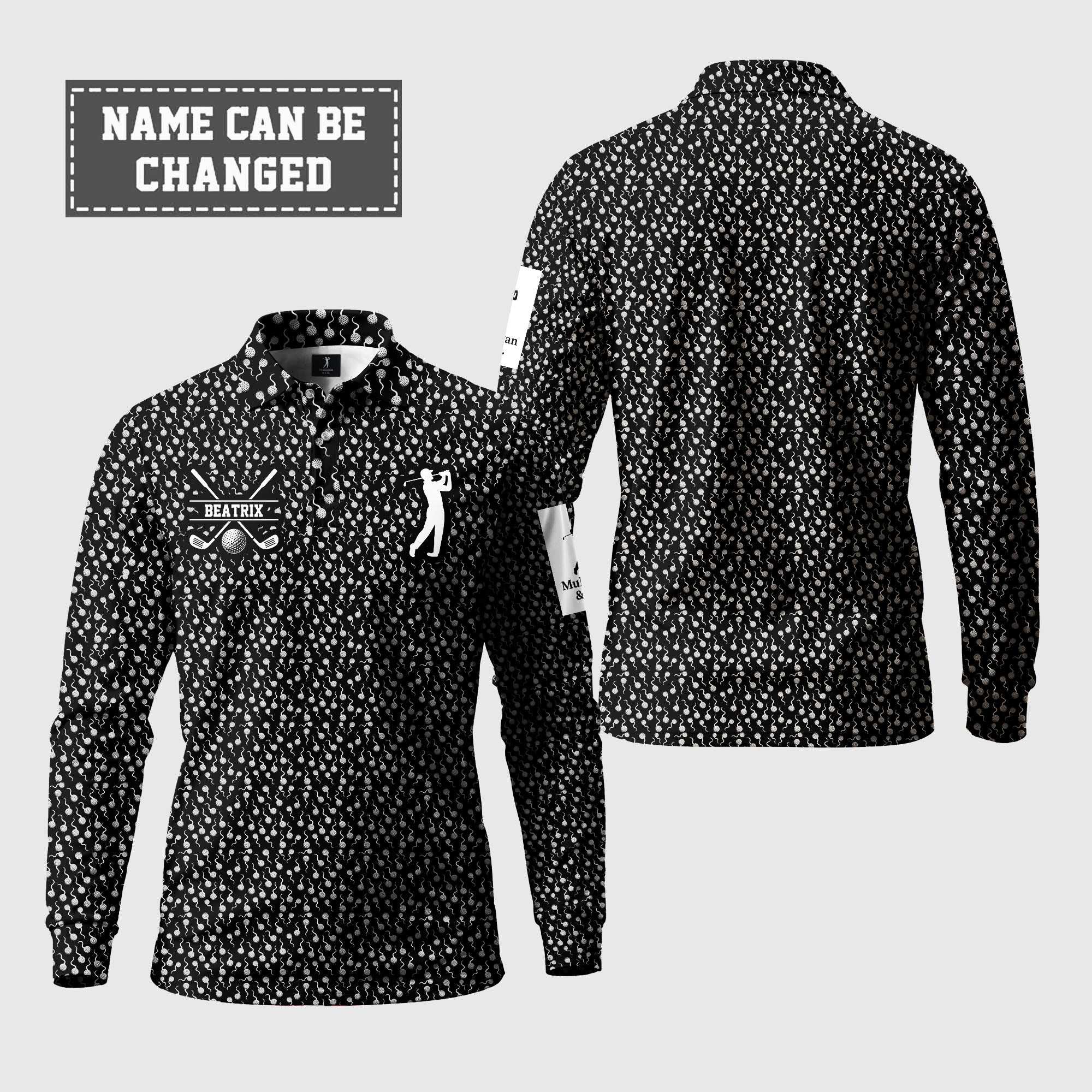 Funny Golf Long Sleeve Polo
