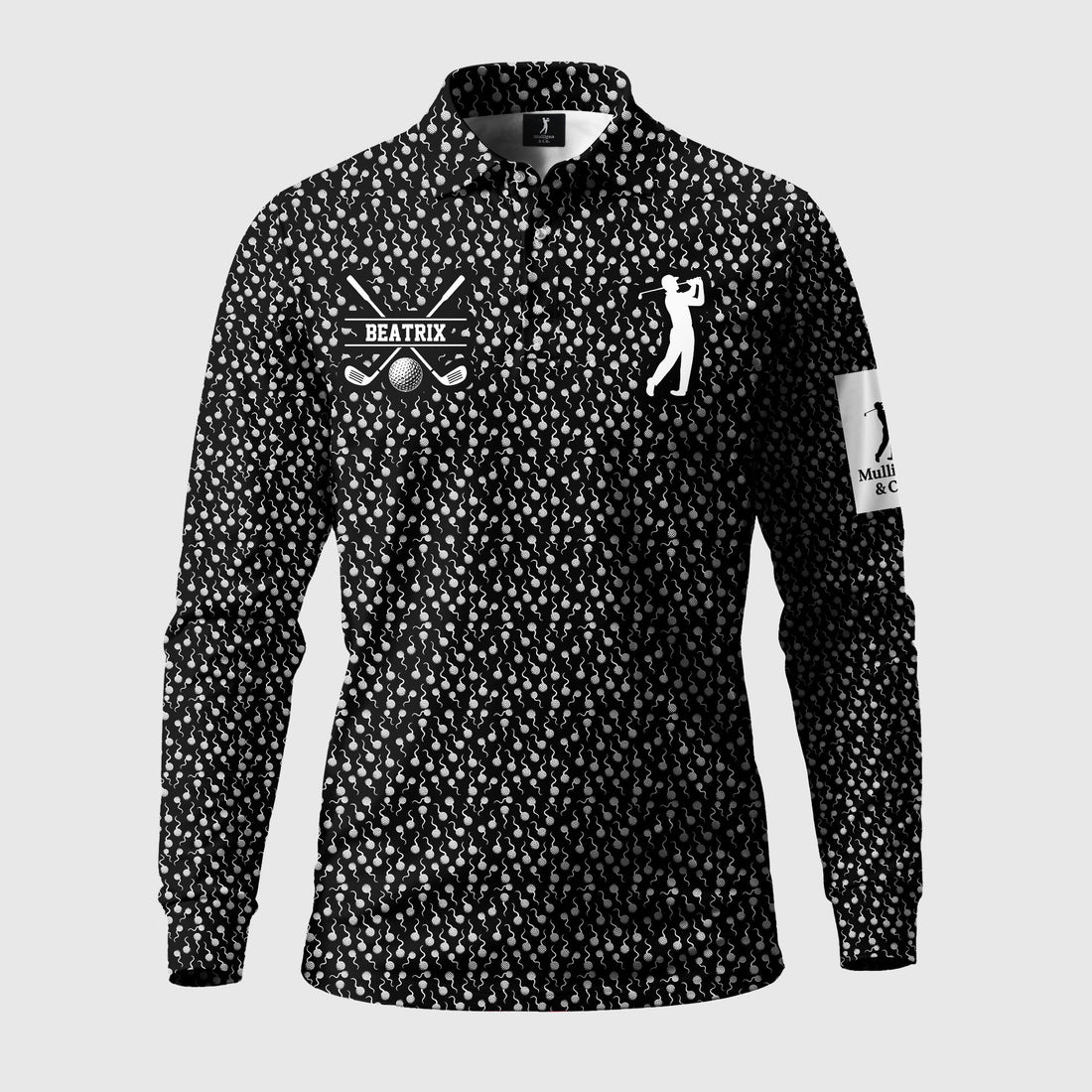 Funny Golf Long Sleeve Polo