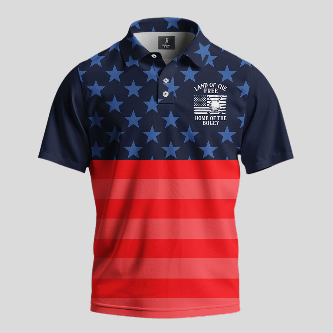 Land of the Free Home of The Bogey Polo Shirt 2