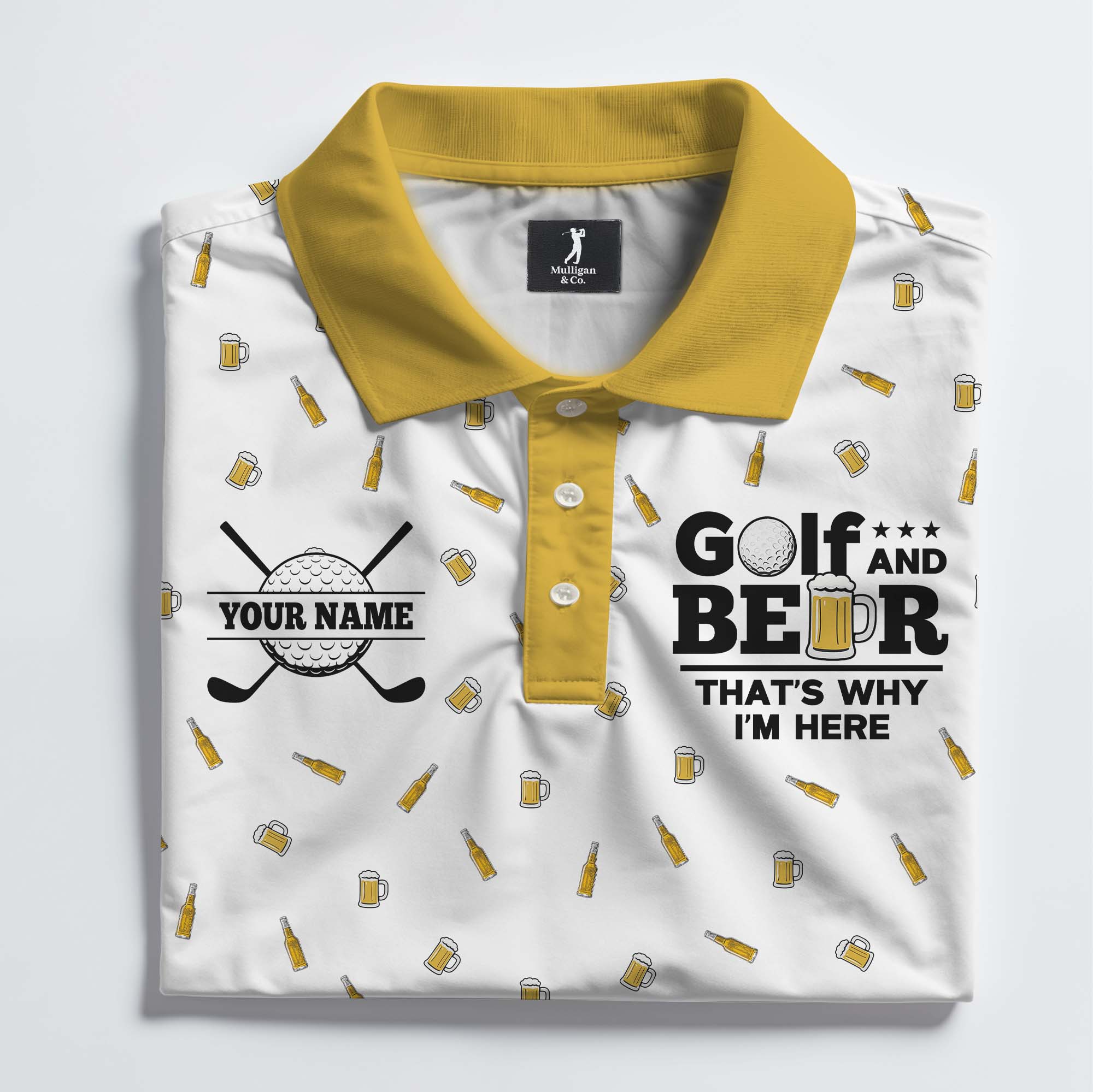 Golf and Beer Polo Shirt