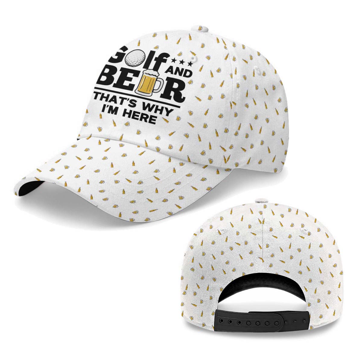 Golf and Beer Baseball Cap