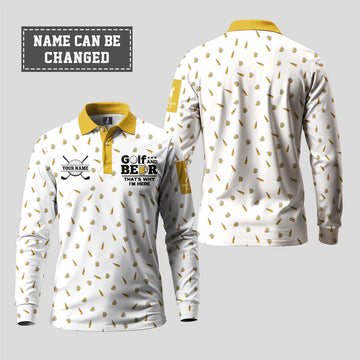 Golf and Beer Long Sleeve Polo