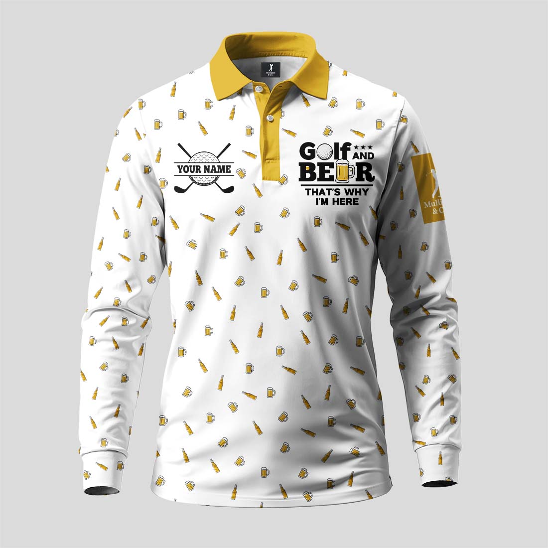 Golf and Beer Long Sleeve Polo