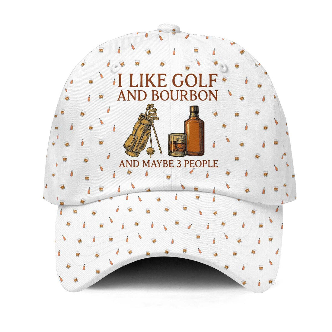 I Like Golf and Bourbon Baseball Cap