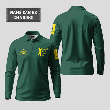 Always Wash Your Ball Champion Long Sleeve Polo