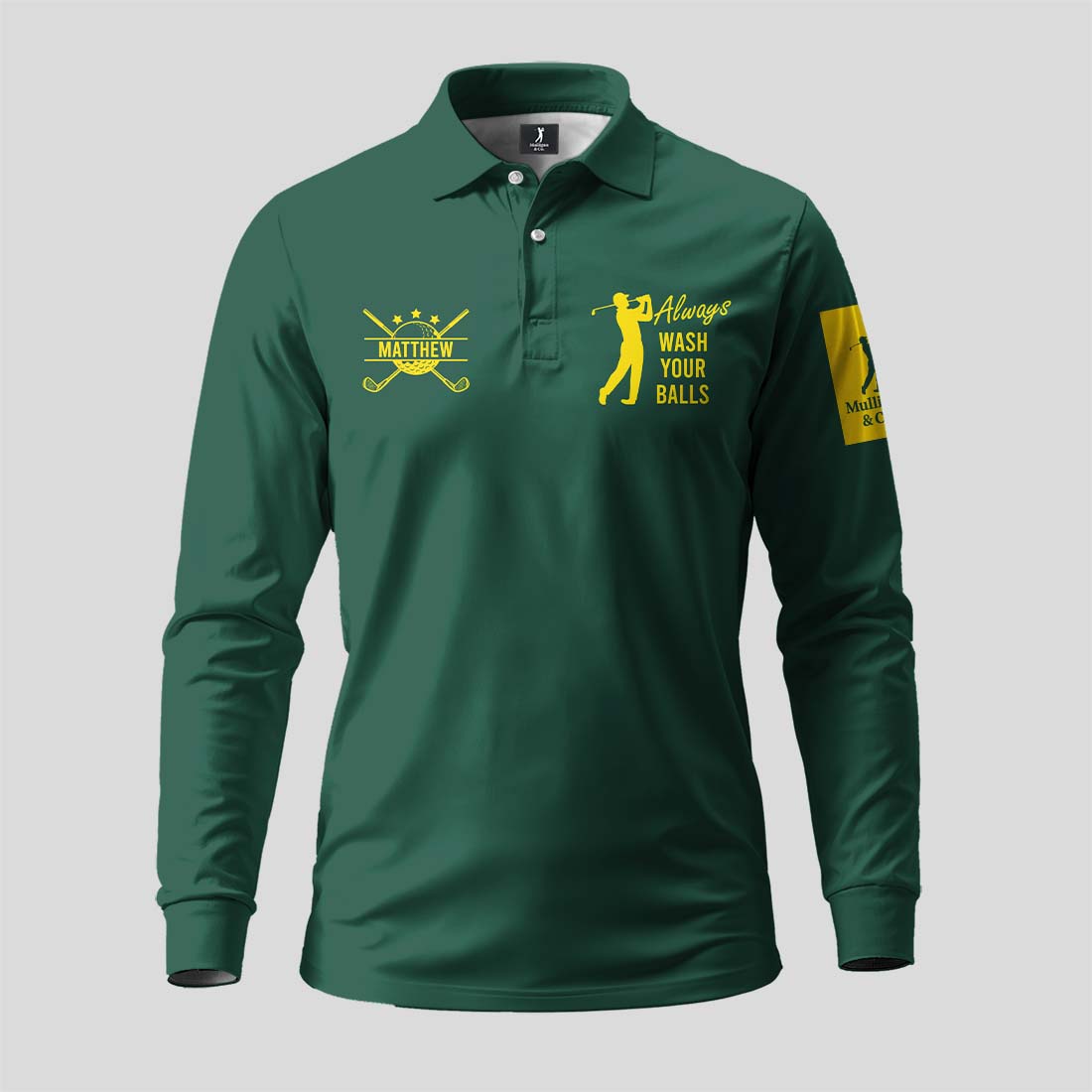 Always Wash Your Ball Champion Long Sleeve Polo