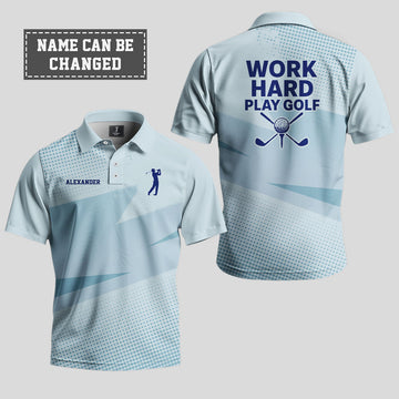 Work Hard Play Golf Polo Shirt 2