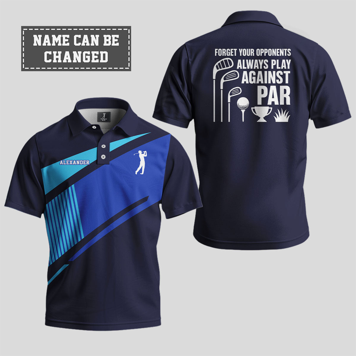 Forget Your Opponents Always Play Against Par Polo Shirt 2